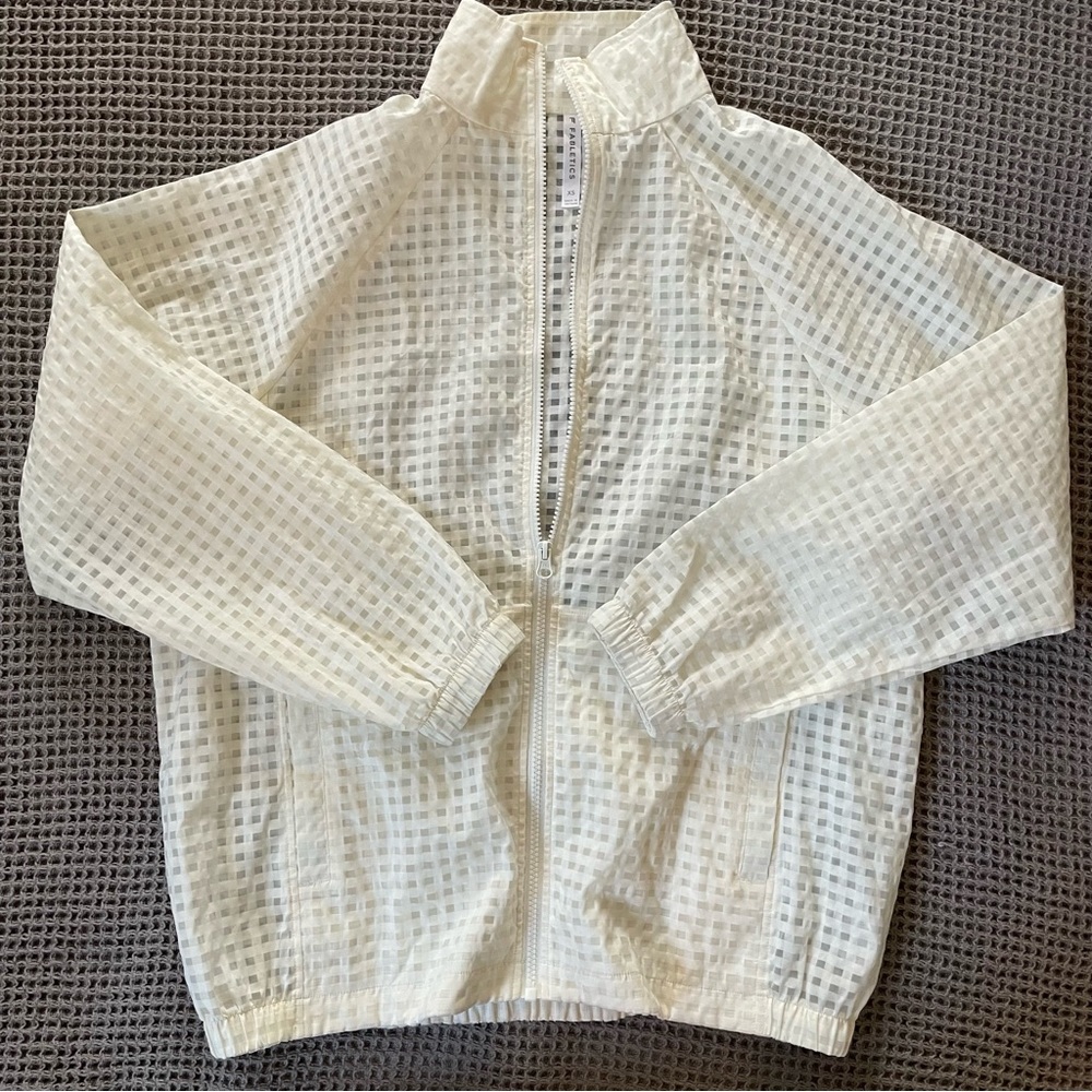 Fabletics Cleo Lightweight White Jacket - image 2